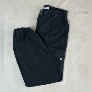Garage Women's Medium Cargo Jogger Pants Black Tapered Leg Pockets